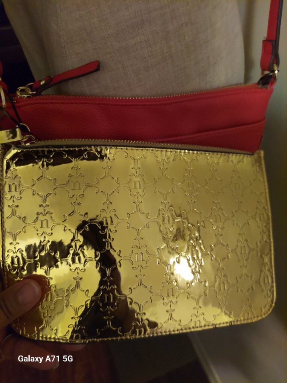 Nanette Lepore Red and Gold Crossbody for @chatwthisorthat - Picture 5 of 10